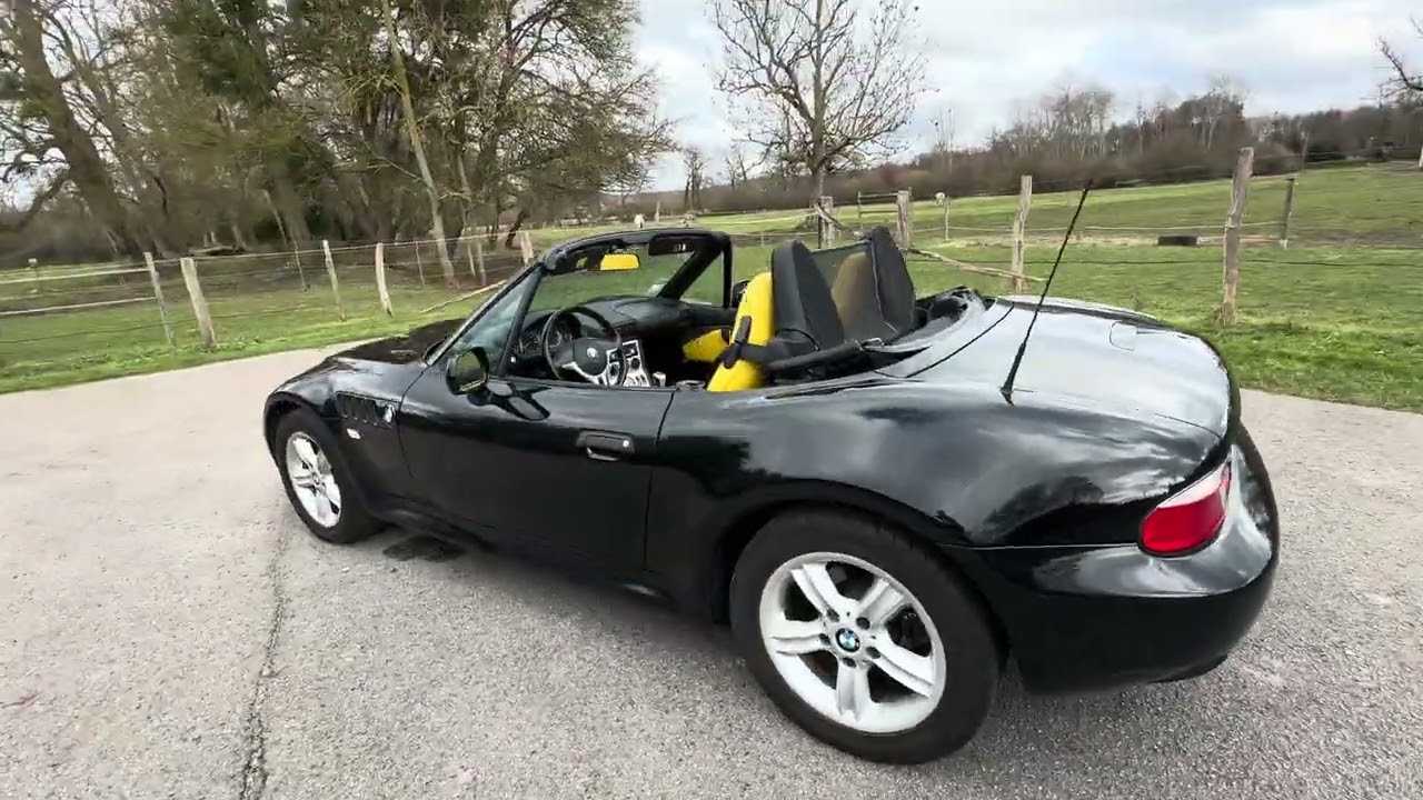 BMW Z3 1.9L 118 CH PHASE 2 NOIR SCHWARZ 2-CUIR SAFRAN/CLIM 76400 KMS
