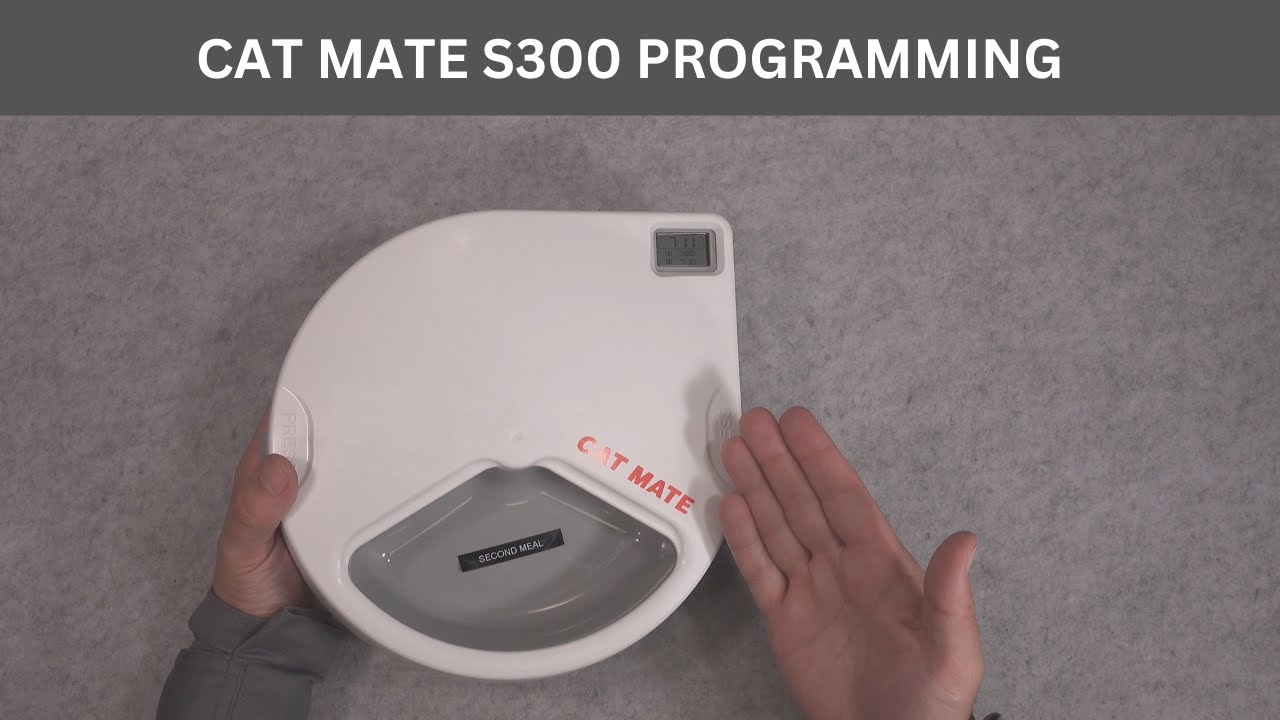 Cat Mate S300  automatic cat feeder  - programming and testing operation
