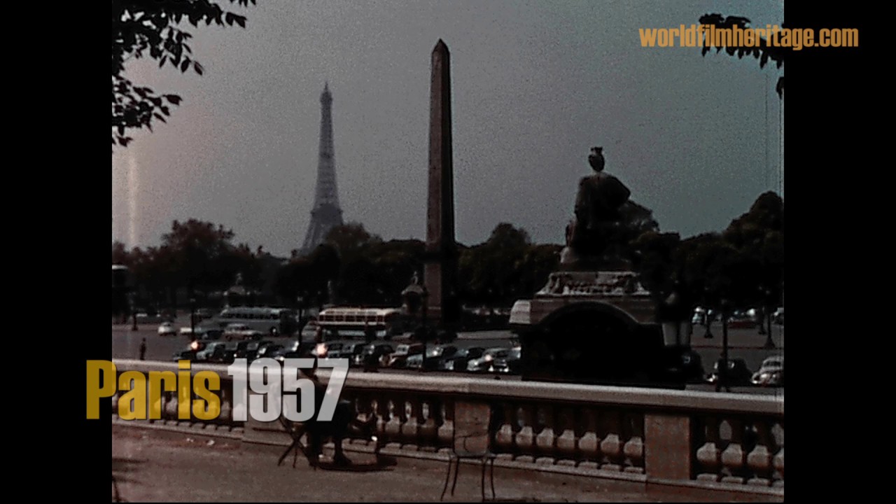 Paris 1957 Part 8:  Place de la Concorde - trafic - traffic