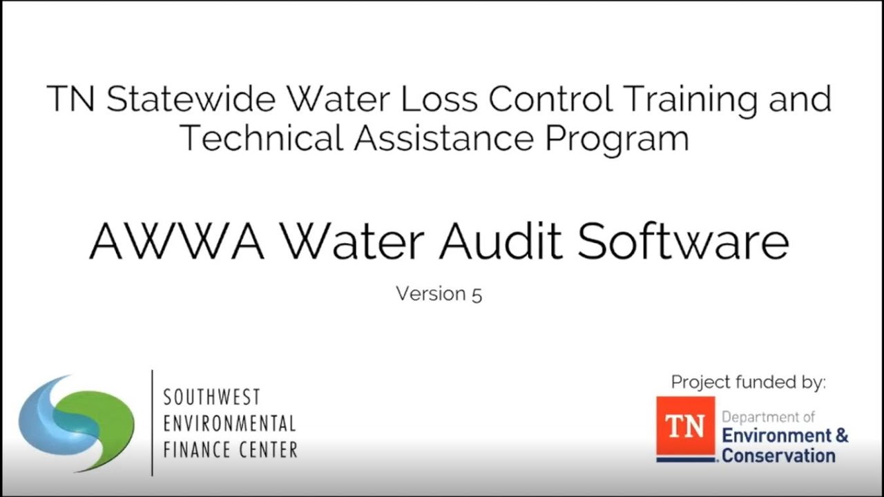 Virtual Training on AWWA Water Audit Software - Version 5