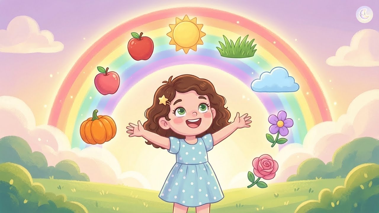 Rainbow Colors 🌈 Learn Colors Song for Kids | Red Orange Yellow Green Blue Purple | Dreamlet Music