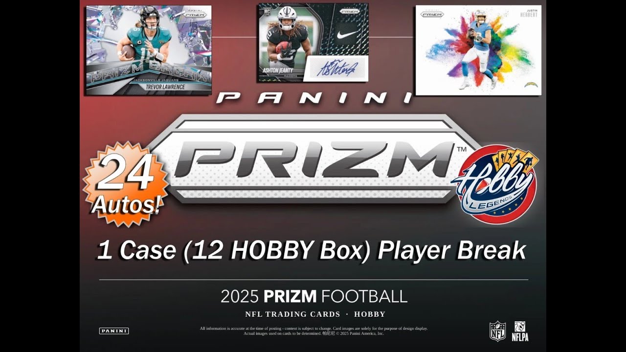 2025 Panini PRIZM FOOTBALL 1 Case (12 Box) PLAYER Break #2 eBay Live 02/07/26