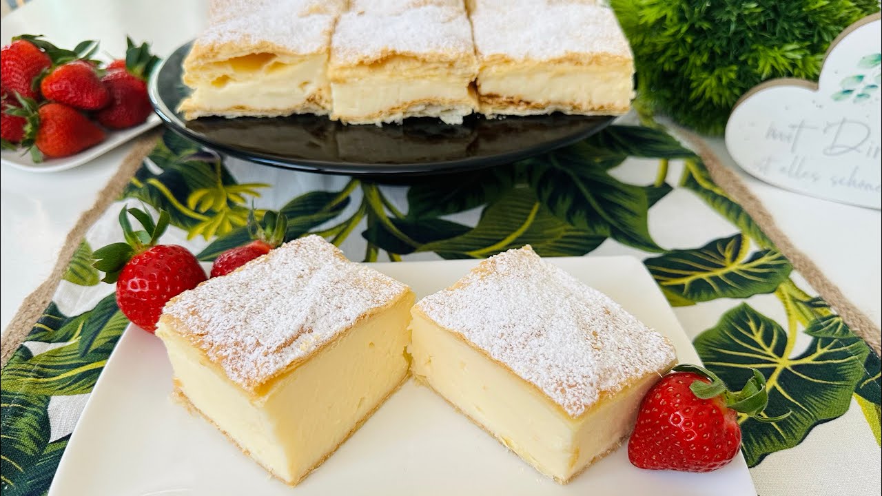 Cremsnit cu cremă de vanilie - un deliciu intr-o variantă ușoară și sigură
