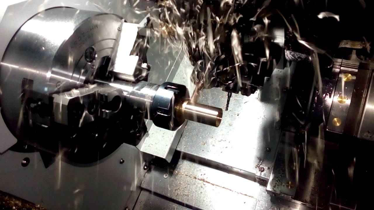 Doosan Lynx 220 LY brass mill turn part