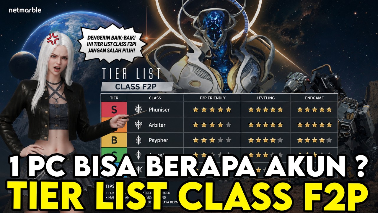 1 PC BISA BUKA RF MOBILE BERAPA AKUN ? BAHAS TIER LIST CLASS F2P ? -RF ONLINE NEXT