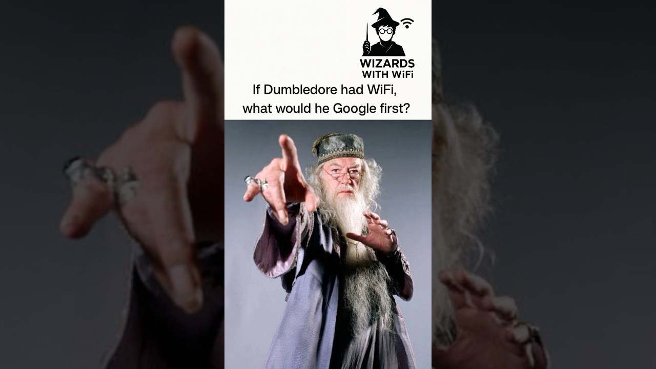 Dumbledore Gets WiFi&hellip; What&rsquo;s His First Google Search? 🤔📶 #HarryPotter #FunnyShorts