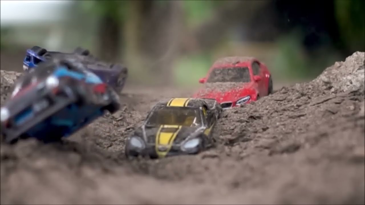 Hot Wheels Scale Car Crashes Slow Motion