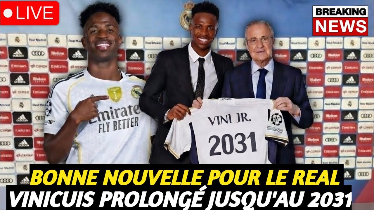 Prolongation Officielle de vinicuis et un Détail Explosif 💣⚪️!/Actualités Real Madrid 