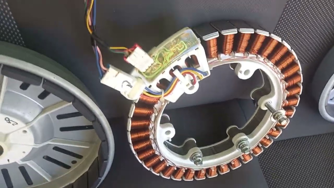 preparando gerador com motor de lavadora eletrolux lava e seca