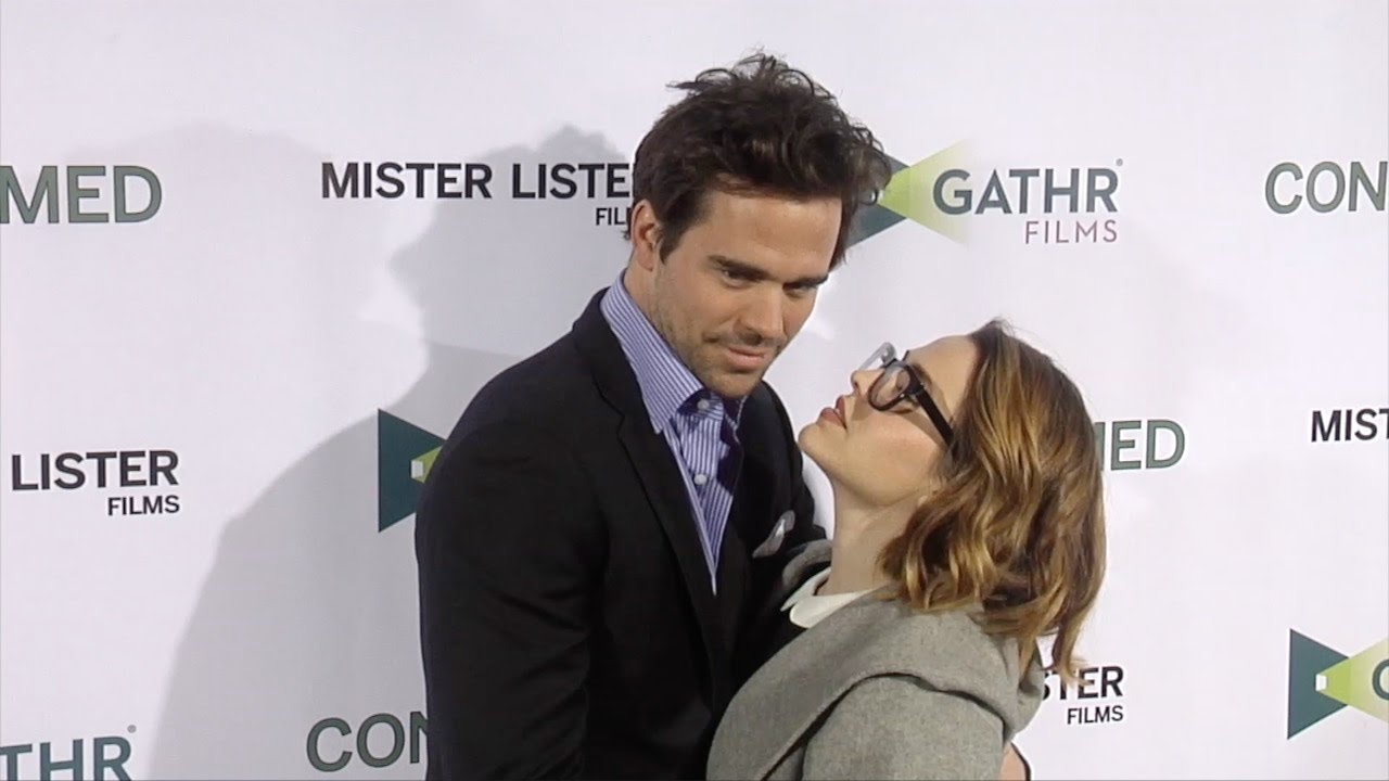 David Walton & Majandra Delfino arrive at 