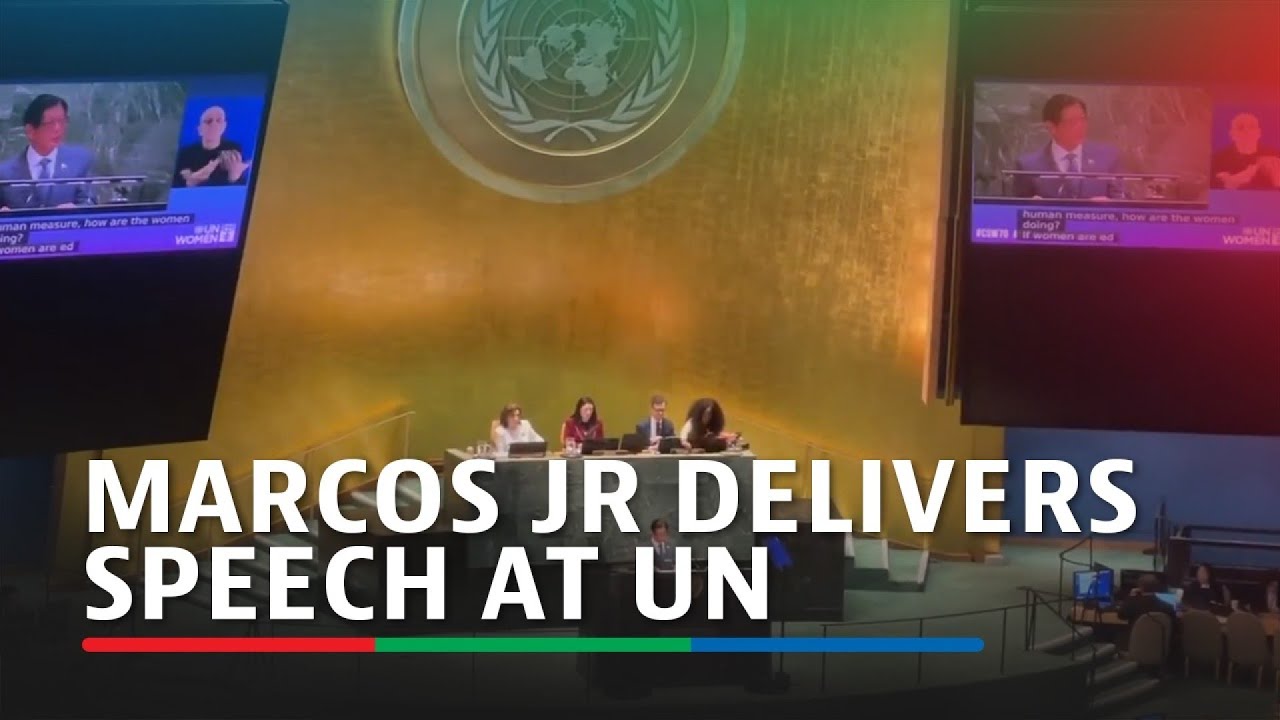 Marcos Jr delivers speech at UN headquarters