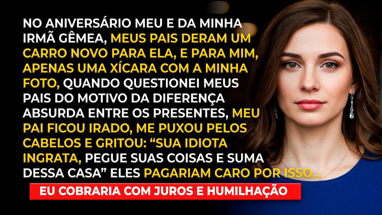 Meus pais deram um tesla de aniversário para minha irmã gêmea, mas quando abri meu presente...