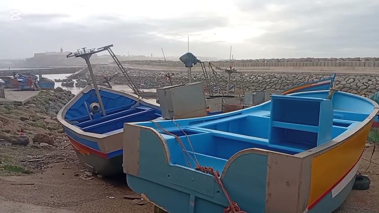 جولة صباحية ميناء مدينة سلا 🇲🇦 جو جميل 🇲🇦
