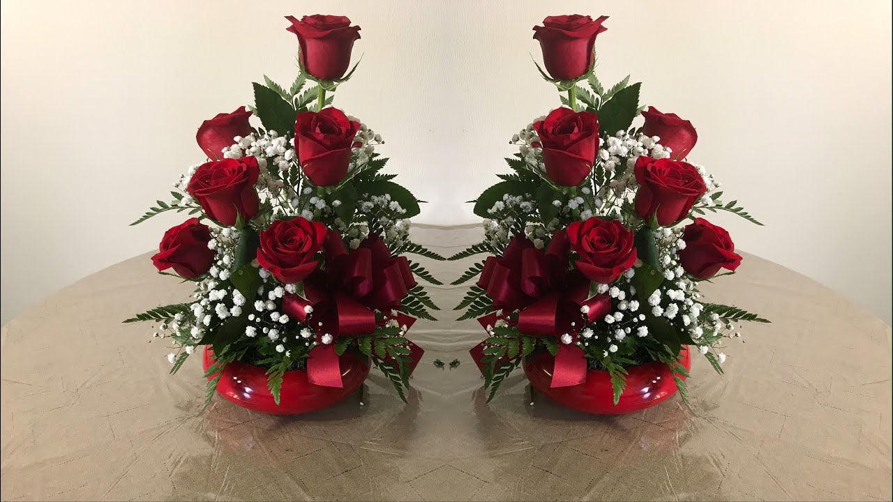 Haz tu propio arreglo de 6 rosas 🌹tu misma con poco dinero