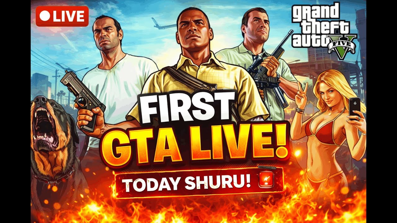 Aaj Se GTA V Shuru 🔥 First Live Stream | Total Chaos | Indian Hindi Gameplay