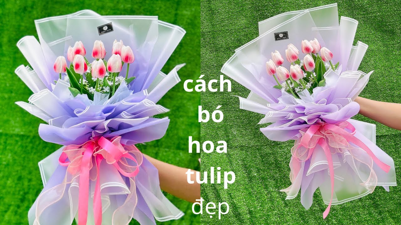 Cách bó hoa tulip, bó hoa tulip đơn giản| Bùi Linh