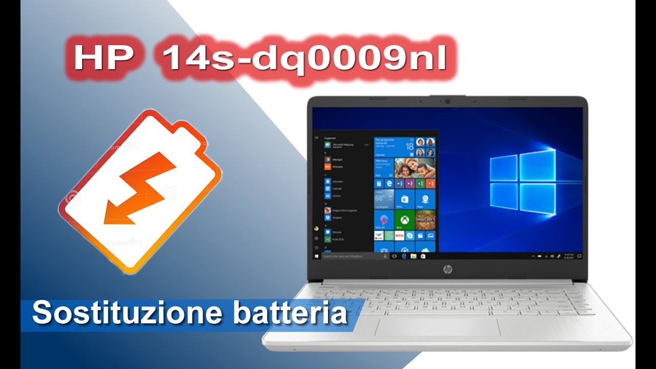 HP Notebook  14s-dq0009nl 14-dq0xxx series Sostituzione Batteria - Battery Replacement