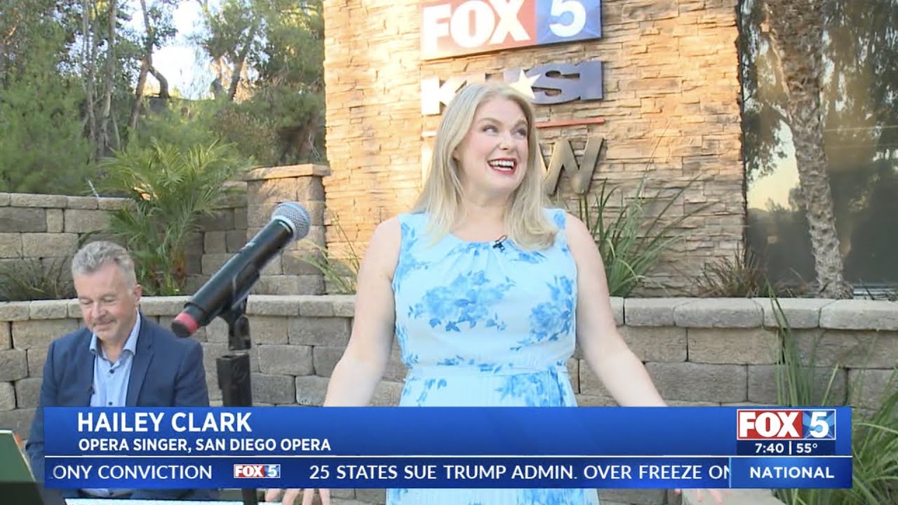 Hailey Clark sings from Pagliacci on Fox 5 San Diego