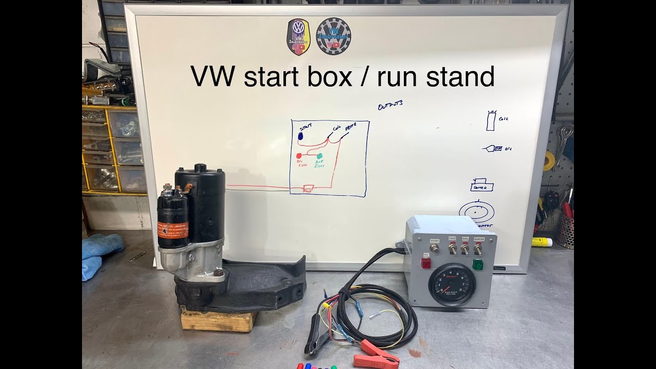 Cheap DIY Volkswagen Beetle Engine Run Stand - Engine Start Kit - and Simple Control Box Wiring