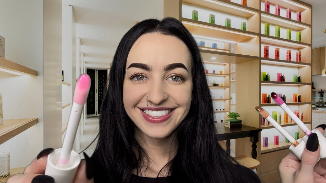 [ASMR] Lip Gloss Color Analysis + Try On RP