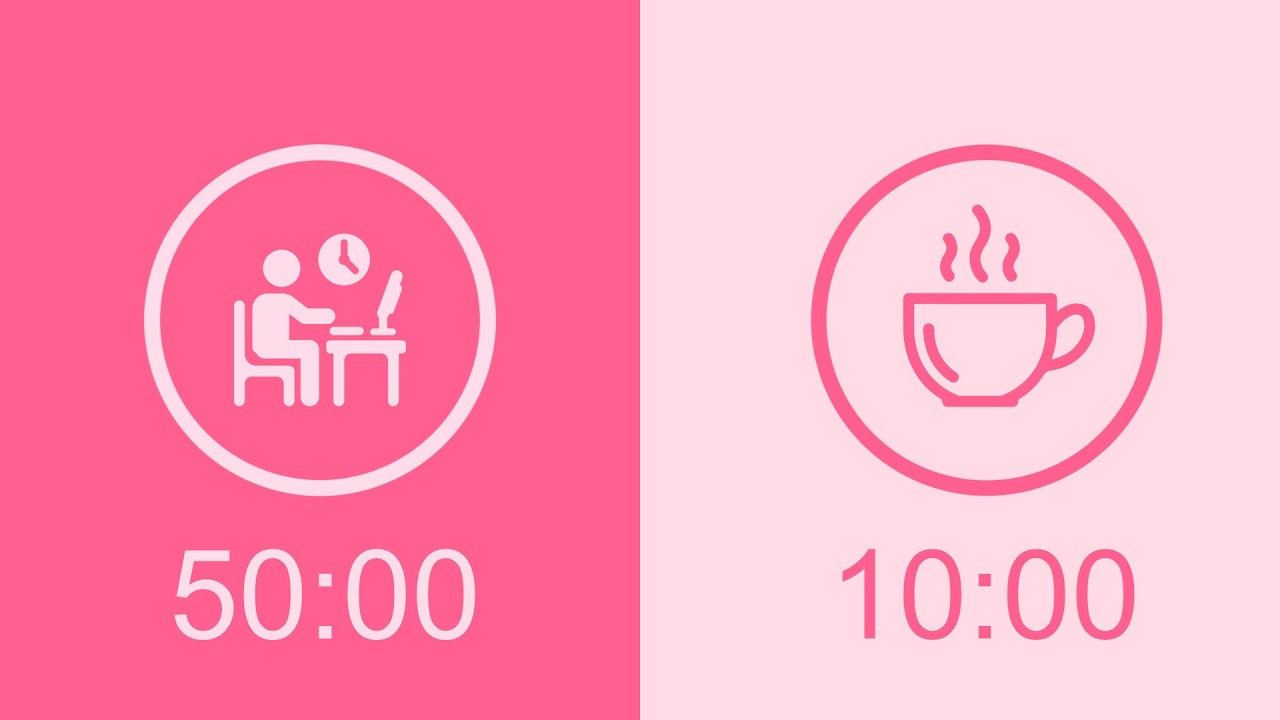 50/10 Pomodoro Timer with Pink Noise 🎧 5-Hour Work with Me for Deep Focus & ADHD ✨