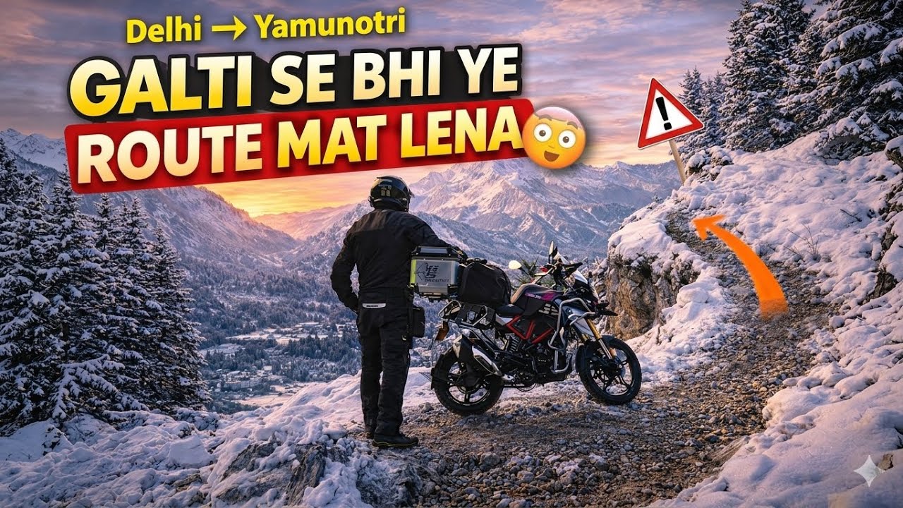 🏍️Delhi to Yamunotri | Best Route, Road Condition & Kapat Kab Khulenge? Winter chardham.🛕