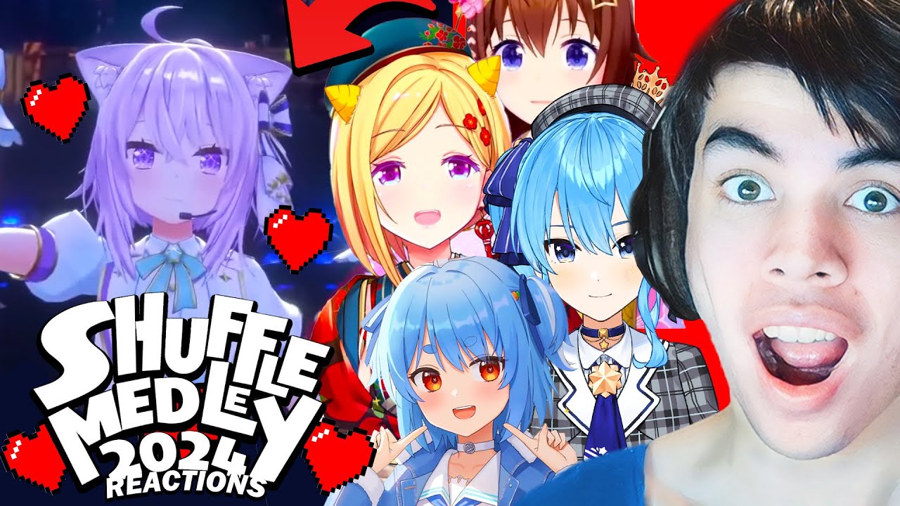 Reacting to Hololive Members Reactions to Hololive Shuffle Medley 2024