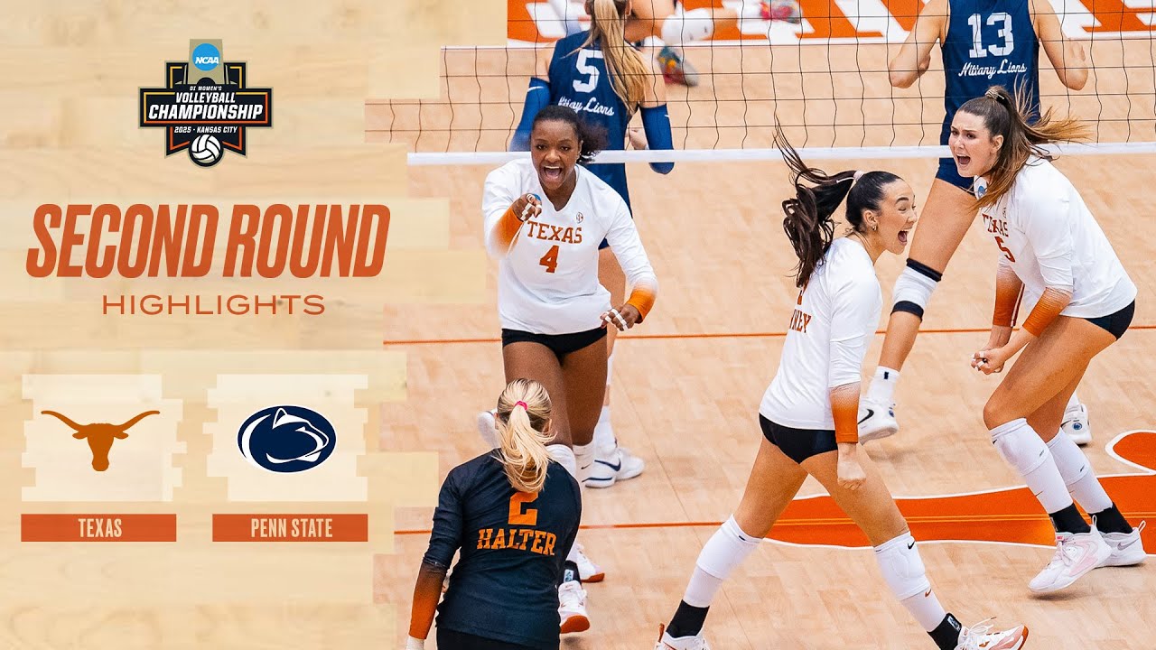 Texas vs. Penn State: 2025 NCAA volleyball second round highlights