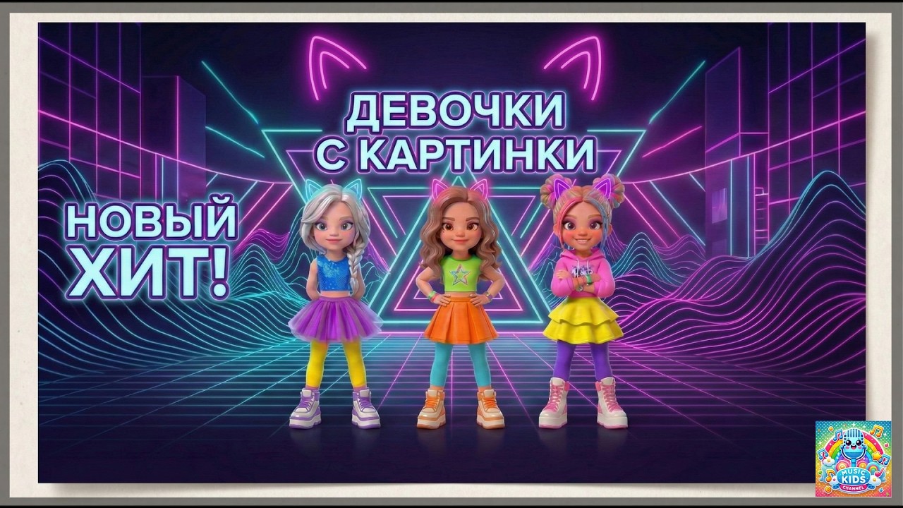 Девочки с картинки | Танцевальный хит | Премьера | Детские песни для девочек | А на щёчках блёстки