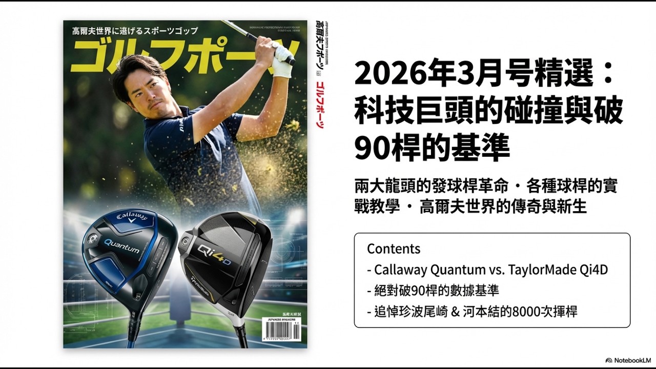 GOLF TODAY Japan 2026年3月號 90桿突破指南：石川遼力推的新神桿與辻村教練的「抓球釋放」打法全解析！