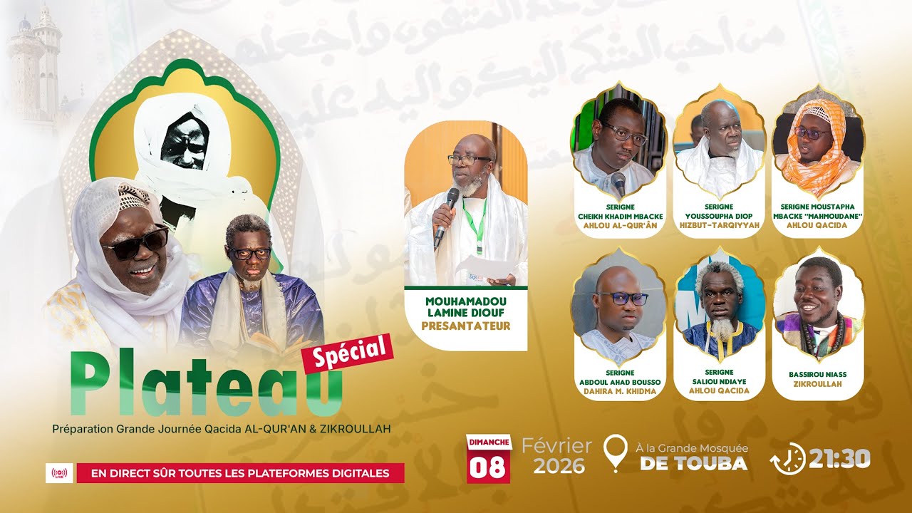 🛑 Suivez En Direct Plateau Special Grand journee Xassida 2026