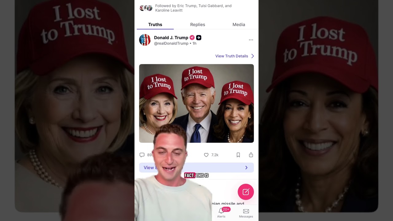 Trump CAN&rsquo;T Stop Posting About Obama 😳📱 #Trump #Politics #Shorts