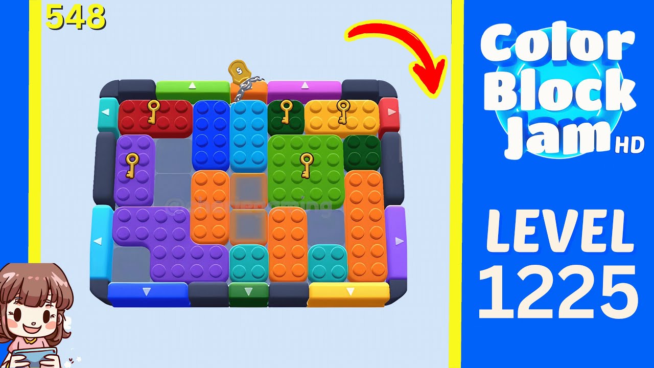 Color Block Jam Level 548 (1225) Solution Walkthrough