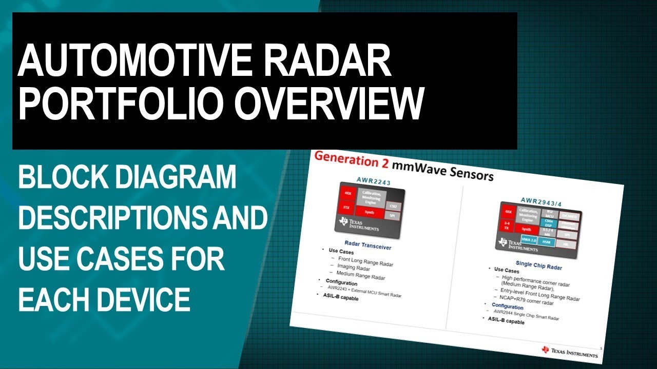 Automotive TI mmWave sensors portfolio overview for ADAS
