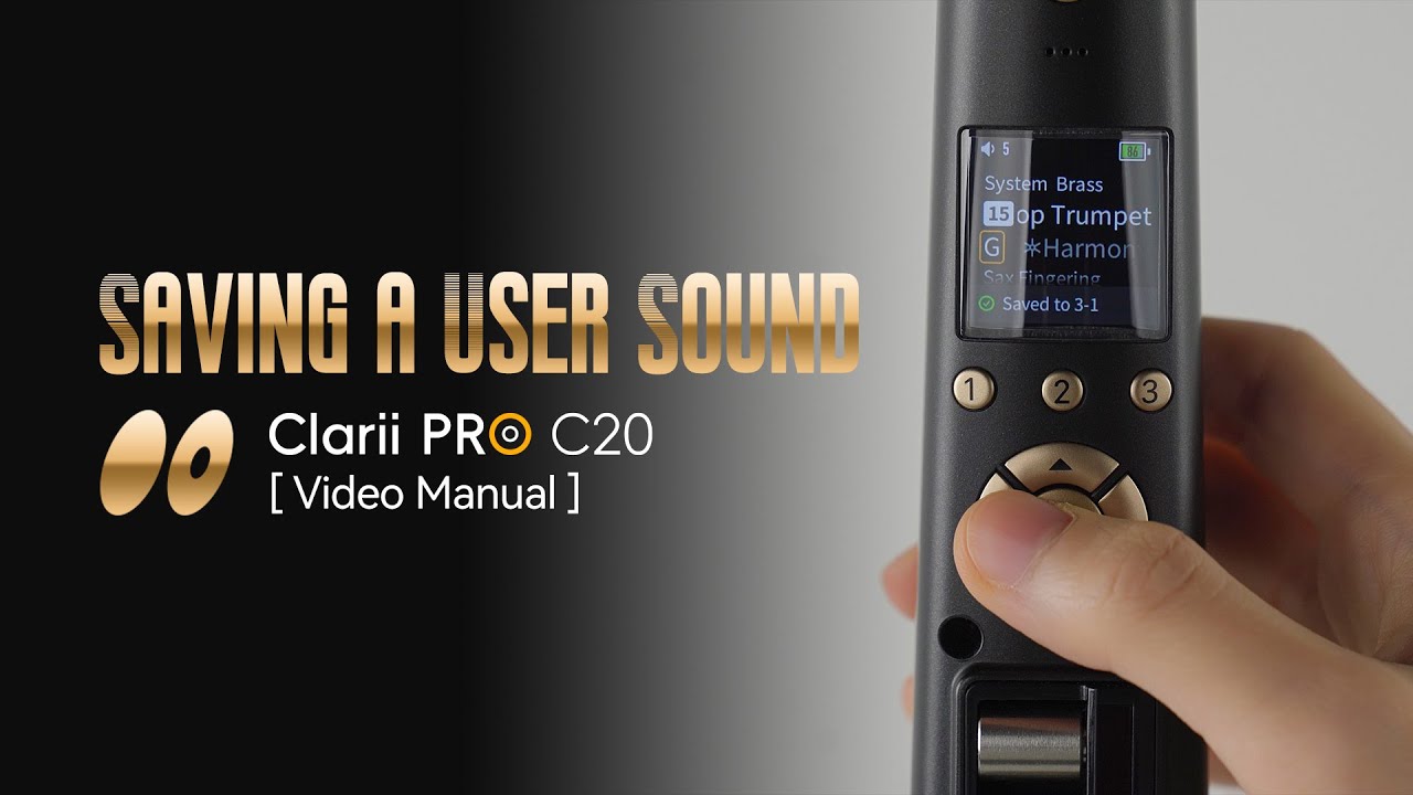 Saving a User Sound | Clarii PRO C20 Video Manual