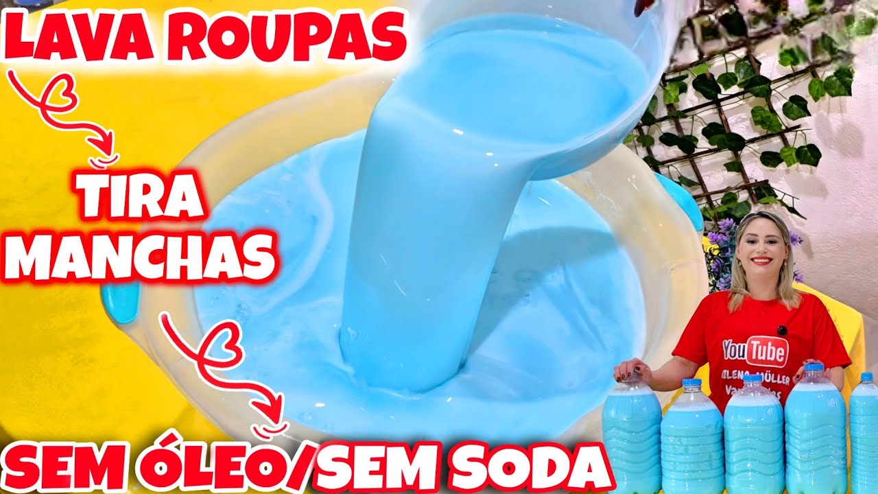 Fiz um sabão líquido sem soda, sem óleo e com resultado PROFISSIONAL!