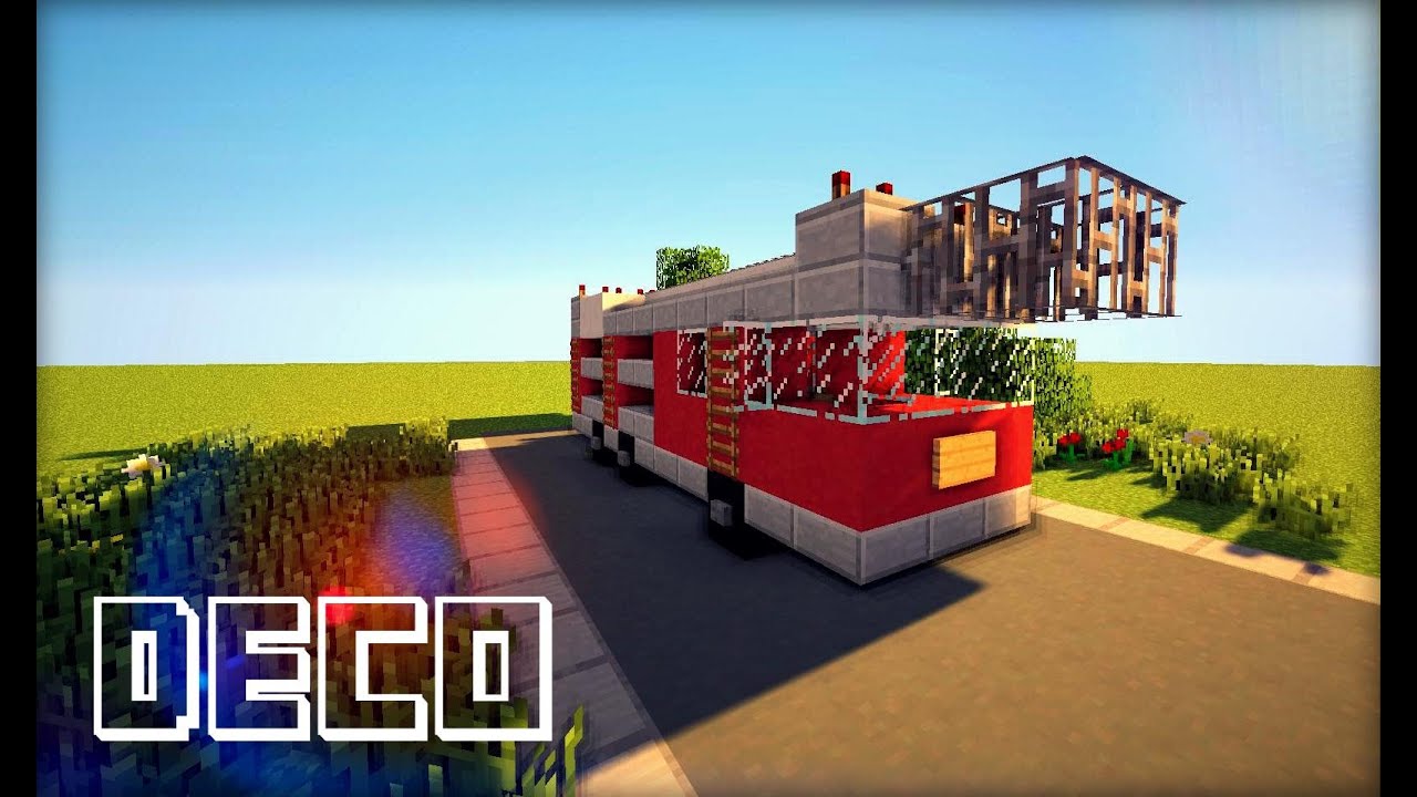 MINECRAFT : CREER UN CAMION DE POMPIER