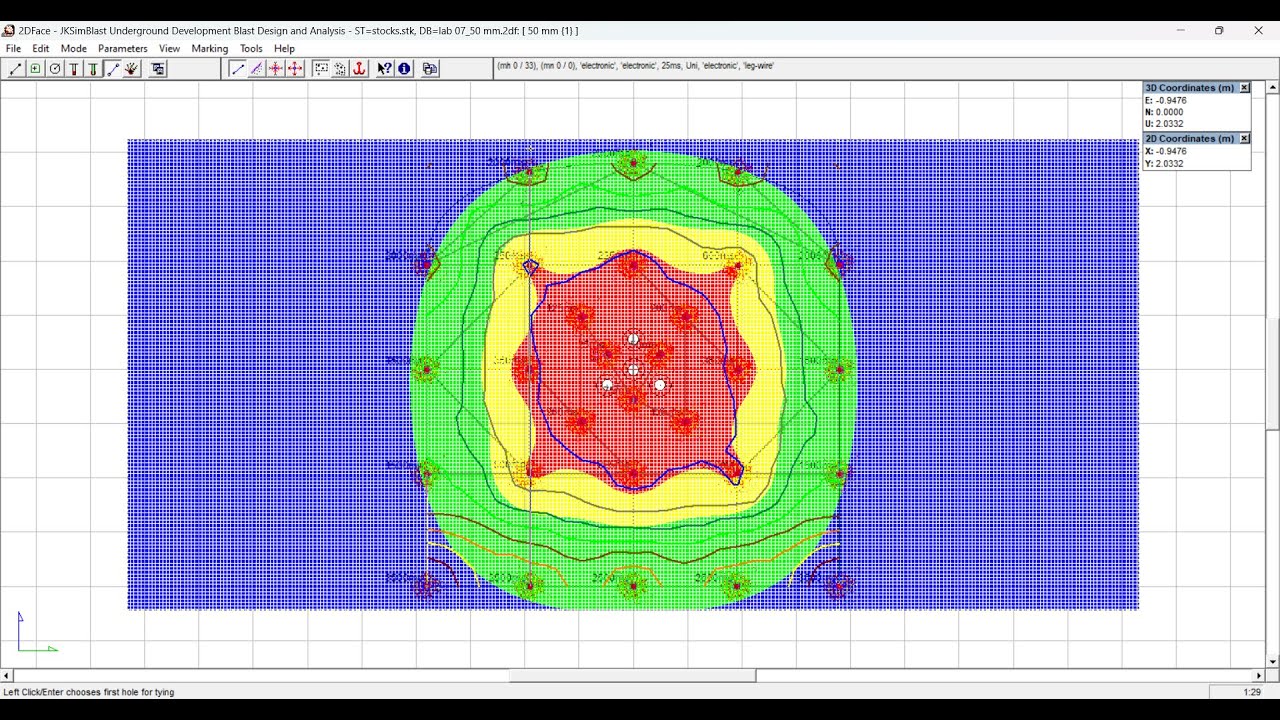 Simulación JK Simblast - 2D Face