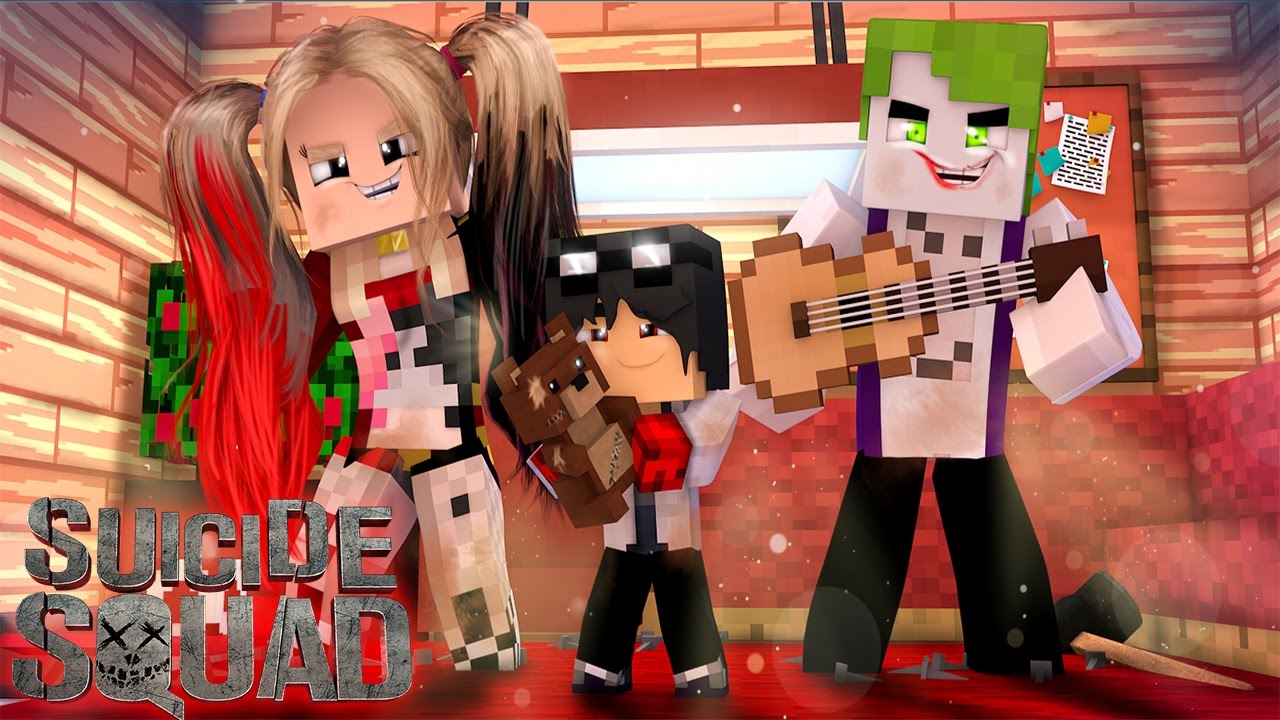 Minecraft: Who's Your Family? - A FAMÍLIA DO CORINGA E DA ARLEQUINA REVERSA! ( Suicide Squad )