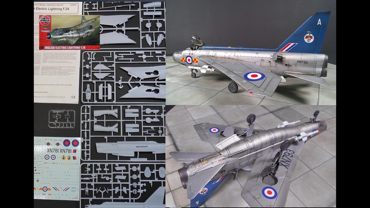 Lightning F 2A 1/72 Airfix unboxing and build.