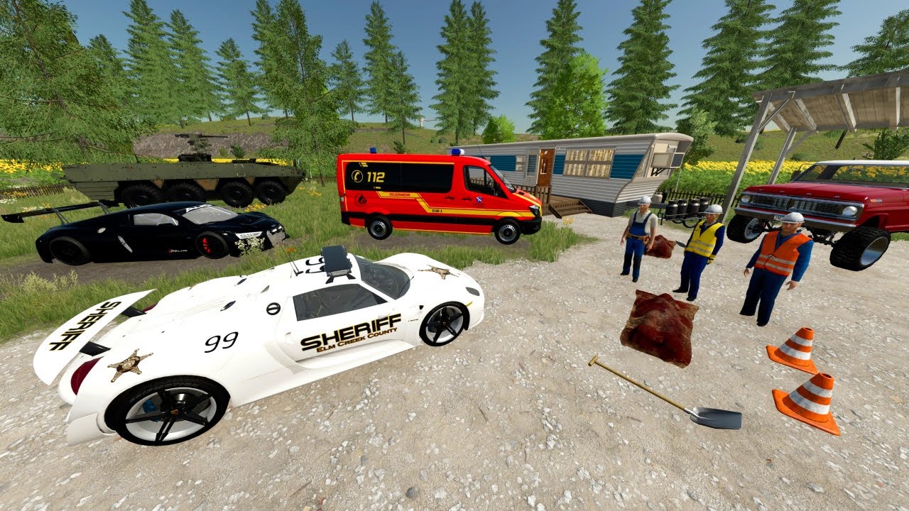 Police Search Abandoned Forest and Give Tickets to Everyone | Farming Simulator 22
