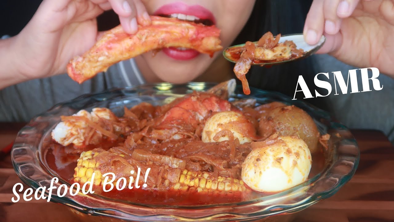 ASMR ~ Seafood Boil ~ KingCrab Legs, Mussels & Giant Prawns In Bloves Sauce