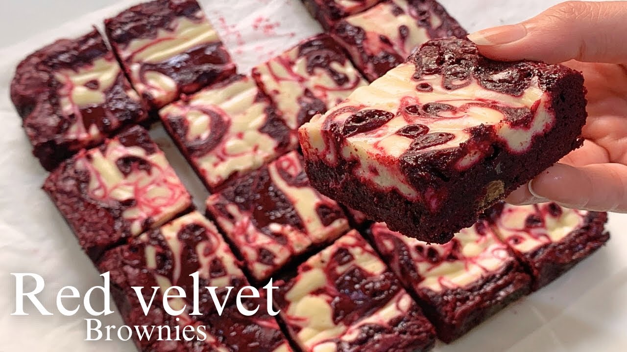 وصفة رد فلفت تشيزكيك براونيز |Red velvet cheesecake brownie recipe perfect for Valentine’s Day