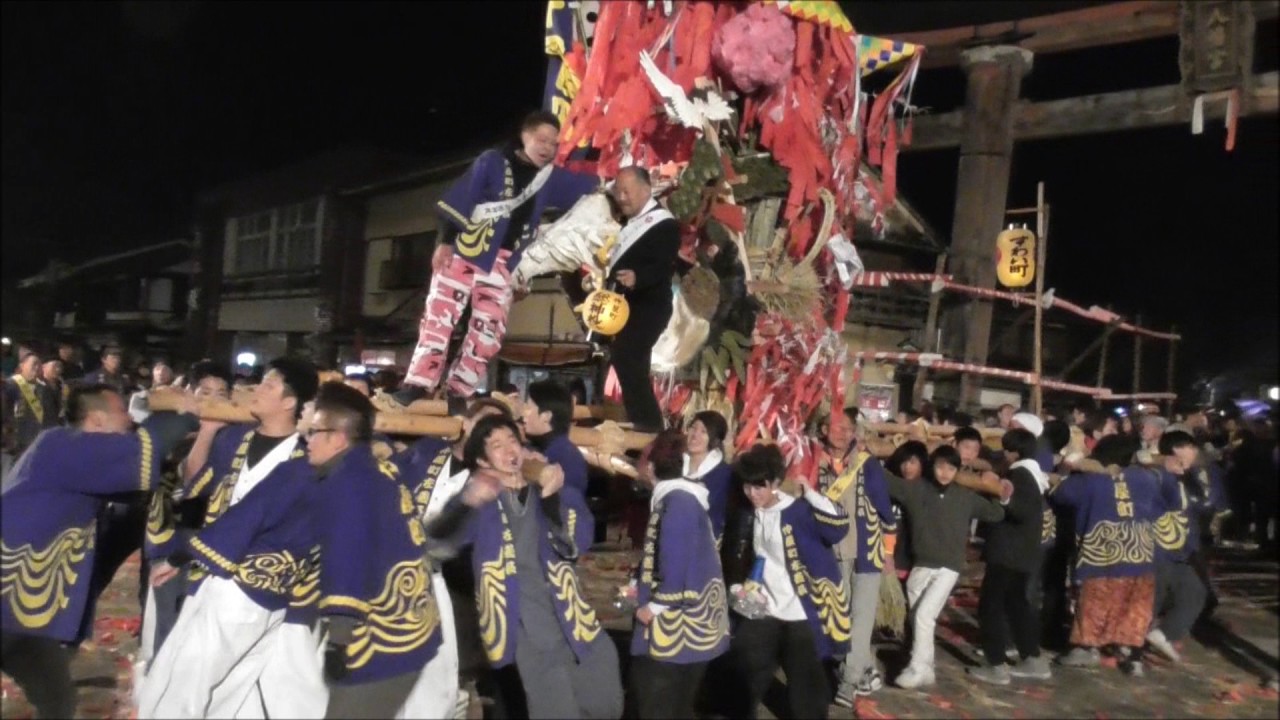 平成29年 近江八幡左義長まつり 鳥居前マッセマッセ(廻れ廻れ)魚屋町･参和会･十區会･第二区･為心町･仲屋町･紫竹会･第一区)