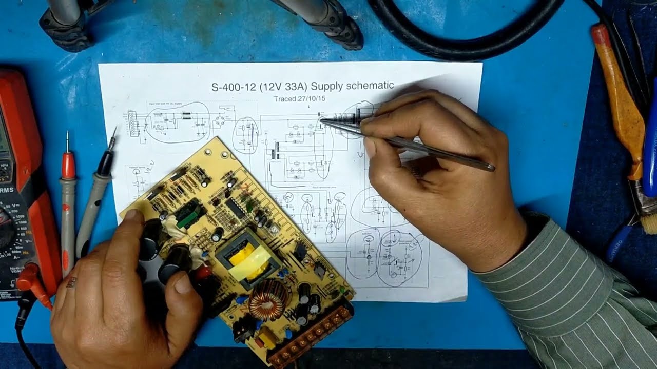 إصلاح باور سبلاى كاميرات المراقبة ٣٠ امبير Surveillance cameras power supply repair