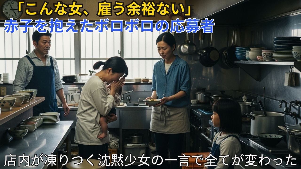 廃業寸前の定食屋の面接に現れた赤子を抱えたボロボロ女性「こんなものしか作れませんが...」「パパ採用!」神の舌を持つ娘の直感信じ採用した結果、隠された才能が 明らかに【感動する話】