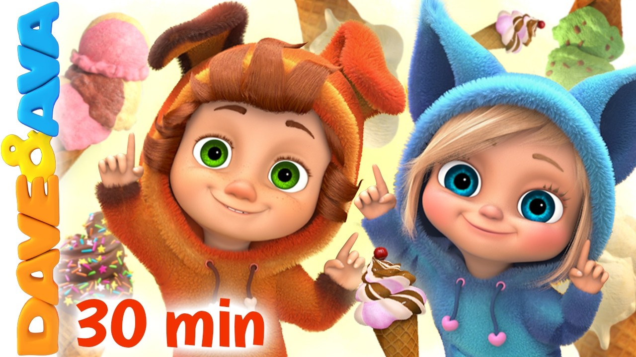 🤪 The Ice Cream Song and More Nursery Rhymes | Down in the Jungle | Baby Songs by Dave and Ava 🤪