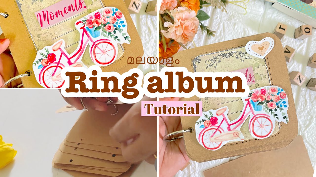 How to make Ring album 🤎|| vintage album || tutorial || malayalam