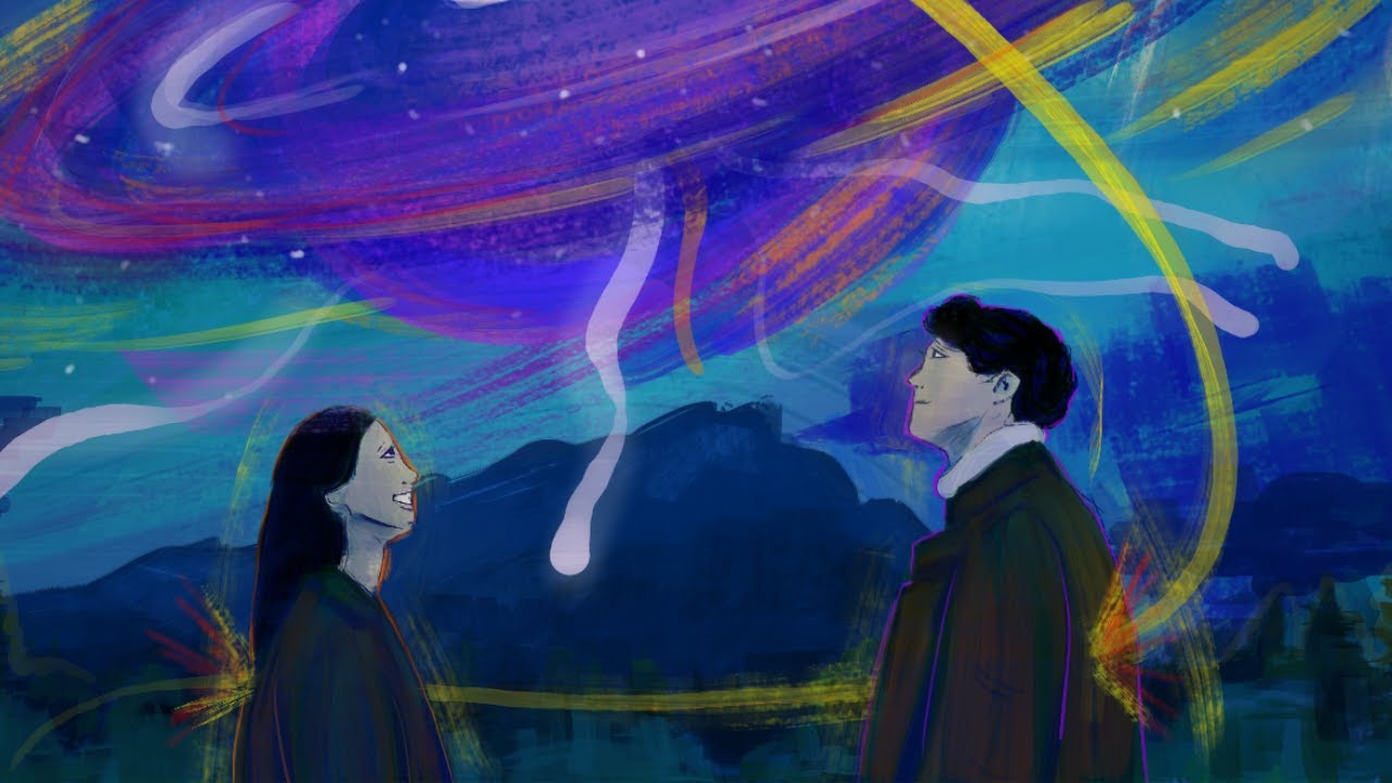 Calm Drawing Session | 50 Minutes of Can this Love Be Translated Fan Art + Space Noise (No Talking)