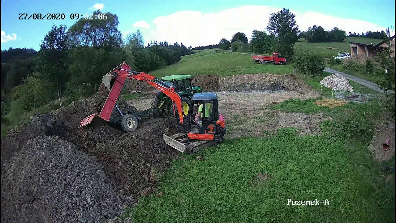 StavimDomek.cz - timelapse 01 - Terénní úpravy a betonáž pasů